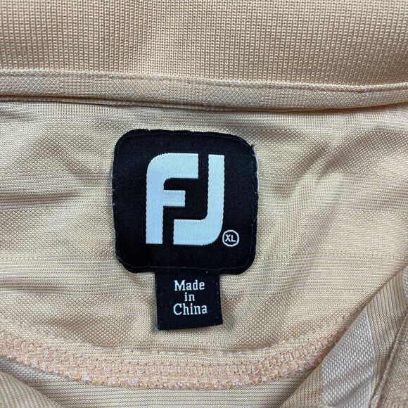 FootJoy Polo Shirt Mens Extra Large Orange Golf Short Sleeve Golfer Stretch - Picture 5 of 12